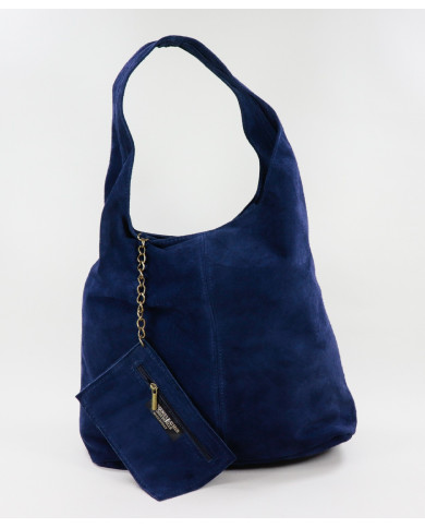 Bolsa de la señora azul con bolsa