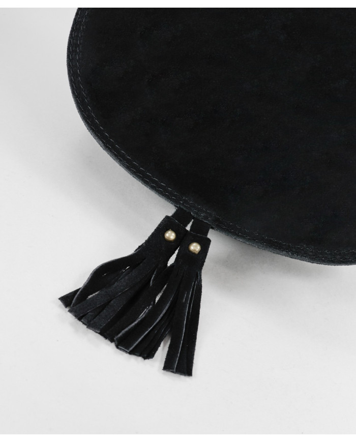 Mala de Senhora Preta Ginova em Pele