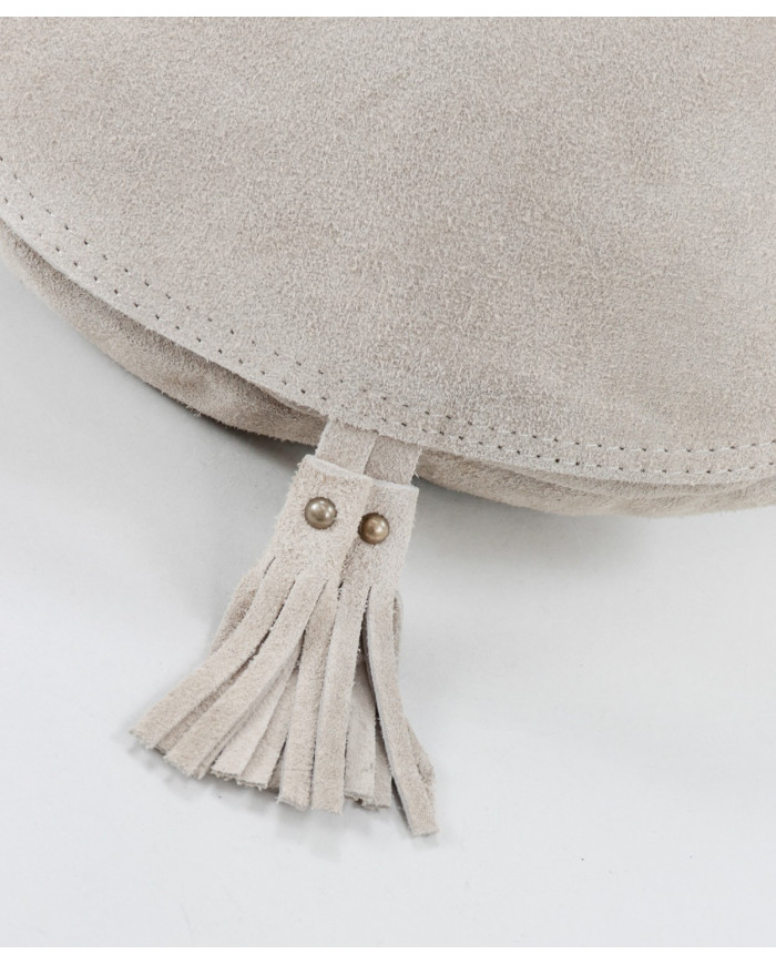 Mala de Senhora Taupe Ginova em Pele