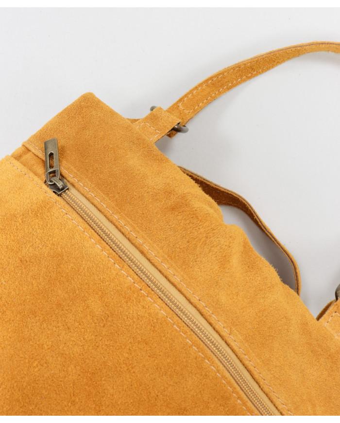 Mochila Lady Mostarda en Pele