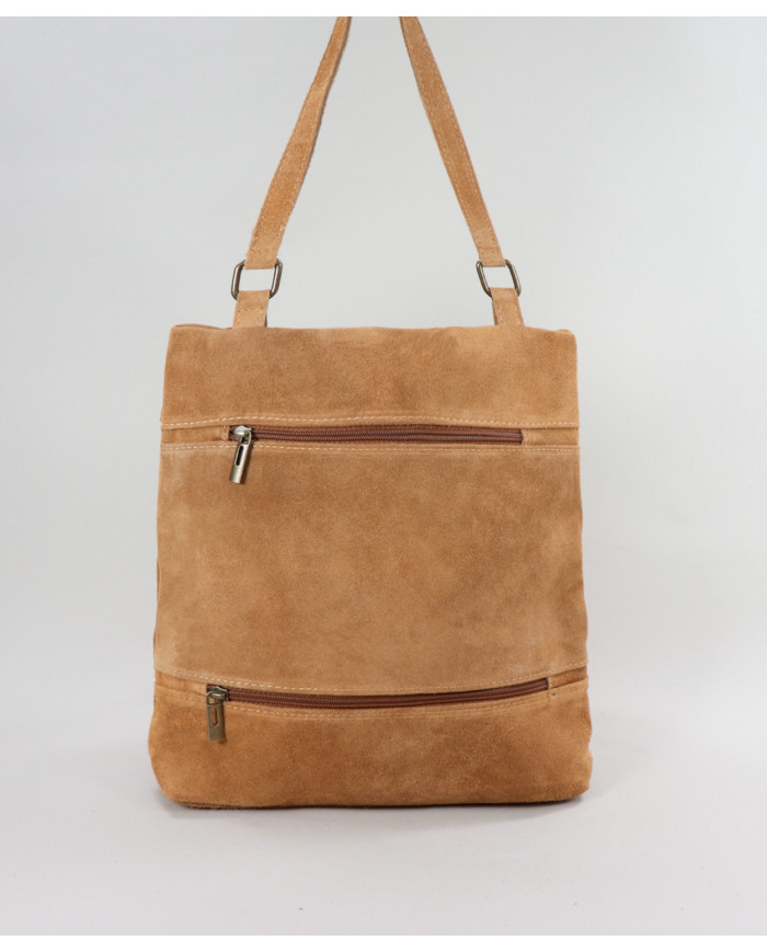 Mochila de Senhora Camel em Pele