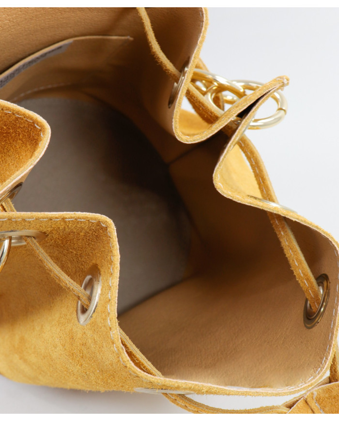 Mala Bucket Round Mustard in Skin