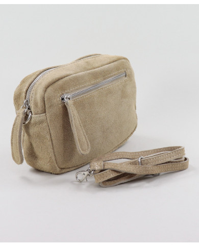 Mala Bege de Senhora com Bolso à Frente