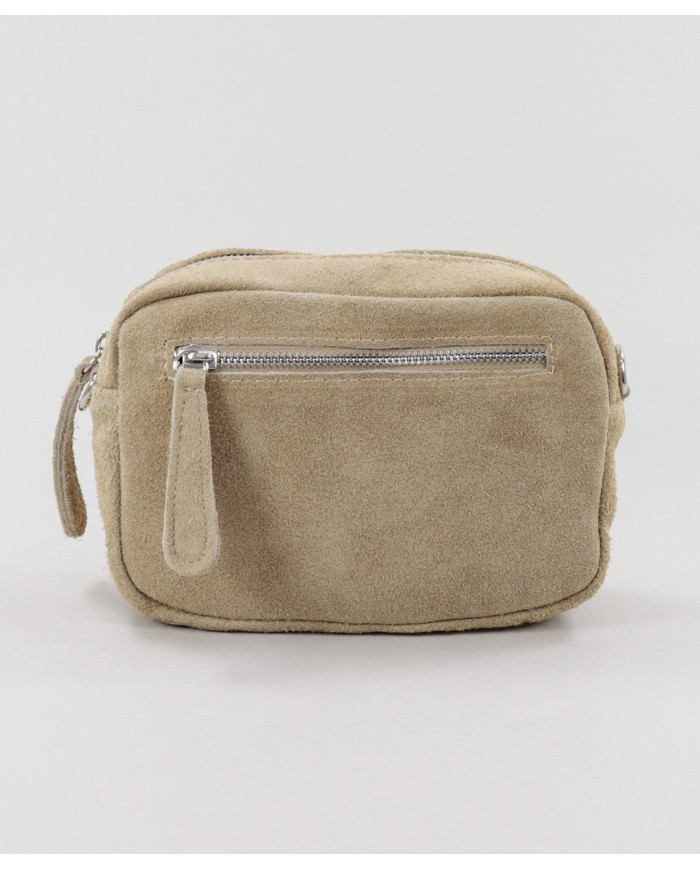 Mala Bege de Senhora com Bolso à Frente