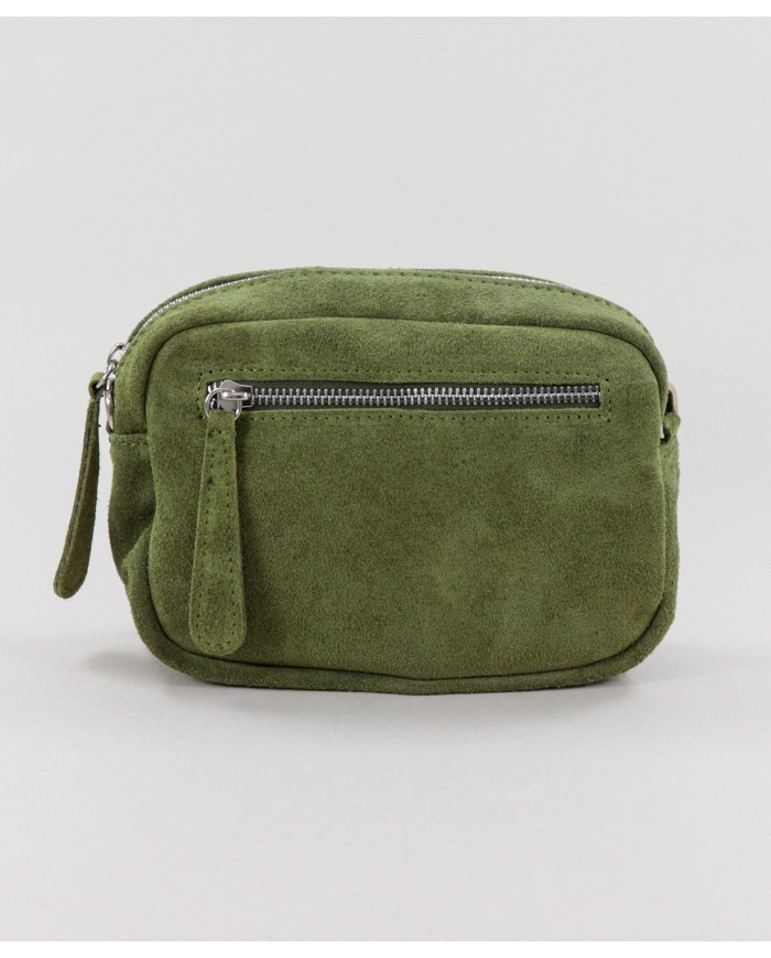 Mala Kaki de Senhora com Bolso à Frente