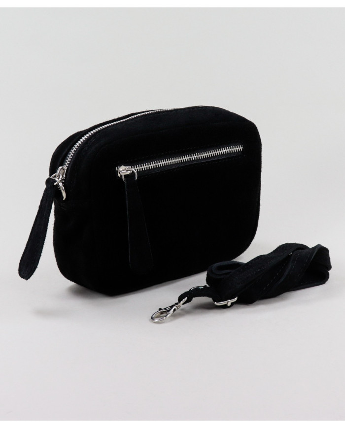 Mala Preta de Senhora com Bolso à Frente