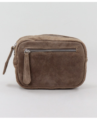 Mala Taupe de Senhora com Bolso à Frente
