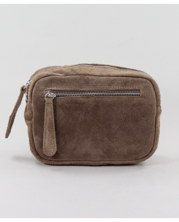 Lady Taupe Mala with Front Pocket