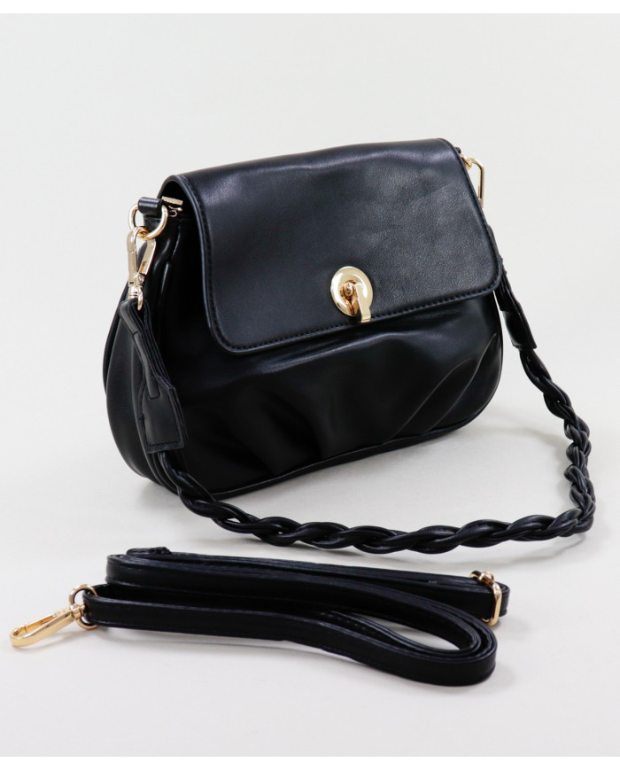 Lady's Black Mala with Ingressed Handle