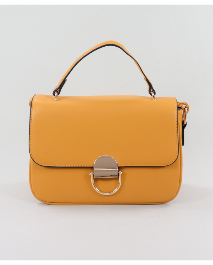 Bolsa de mano de mostaza para mujeres con Iman