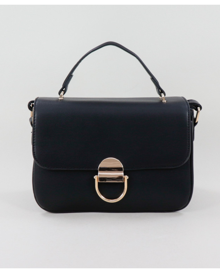 Women's Black Hand Bag with Iman