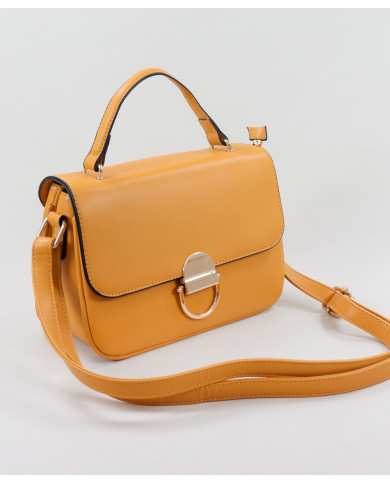 Bolsa de mano de mostaza para mujeres con Iman