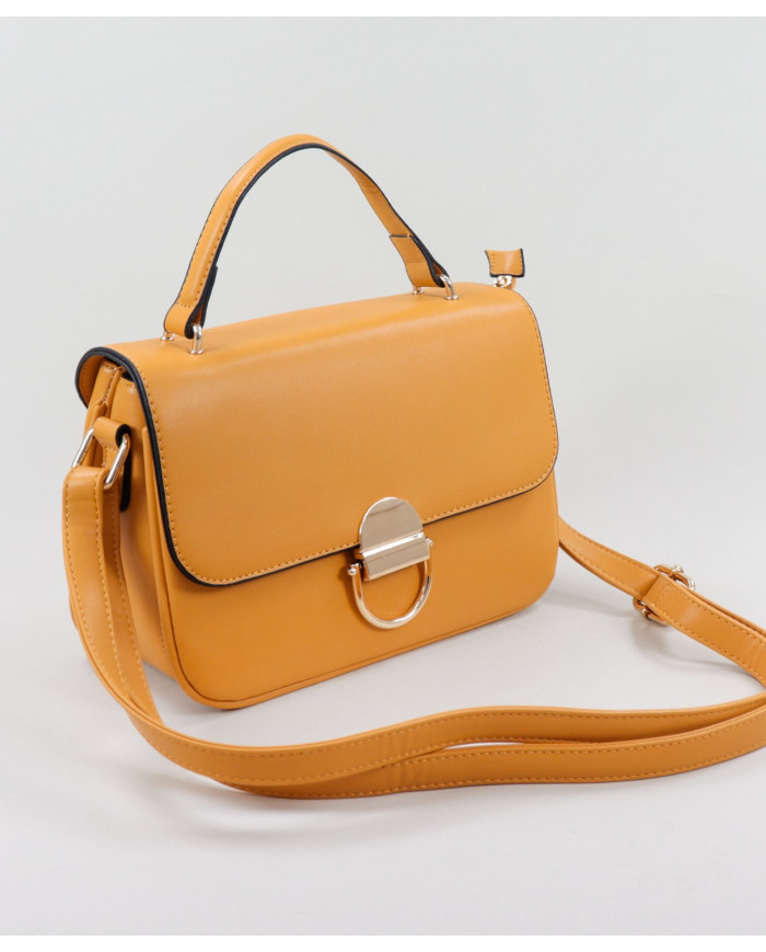 Bolsa de mano de mostaza para mujeres con Iman