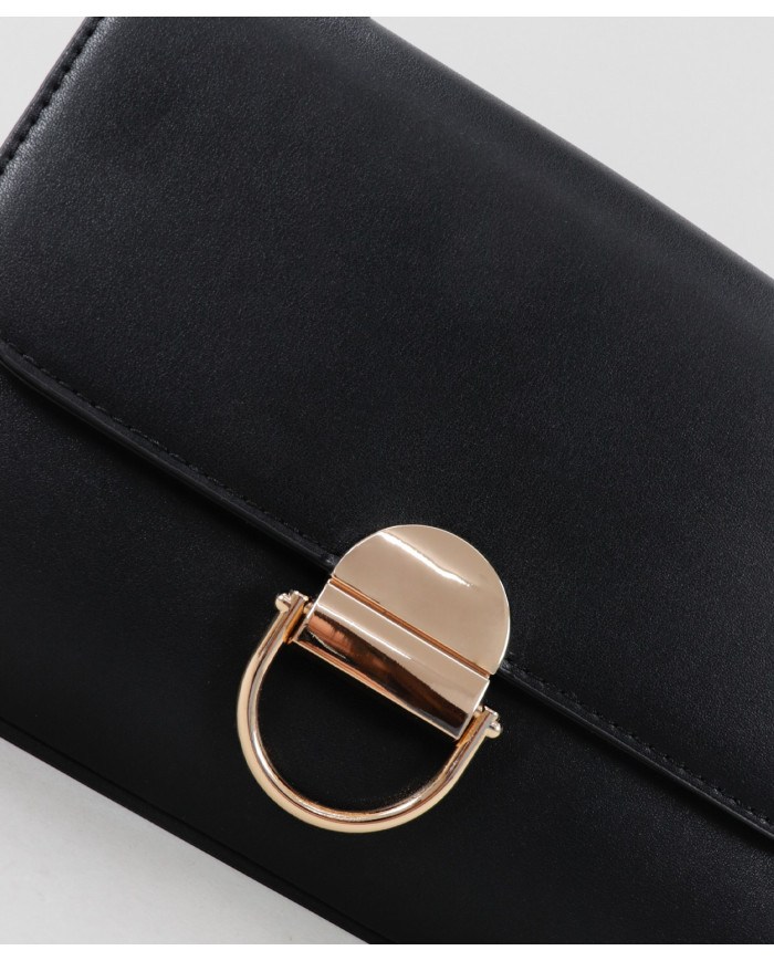 Women's Black Hand Bag with Iman