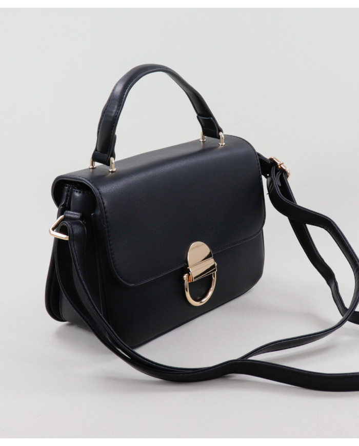 Women's Black Hand Bag with Iman