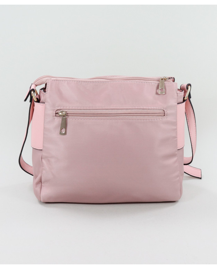 Mala Rosa em Nylon com Várias Arrumações