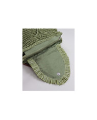 Ladies Green Backpack in Ráfia