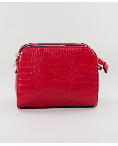 Caja roja con exterior grabada