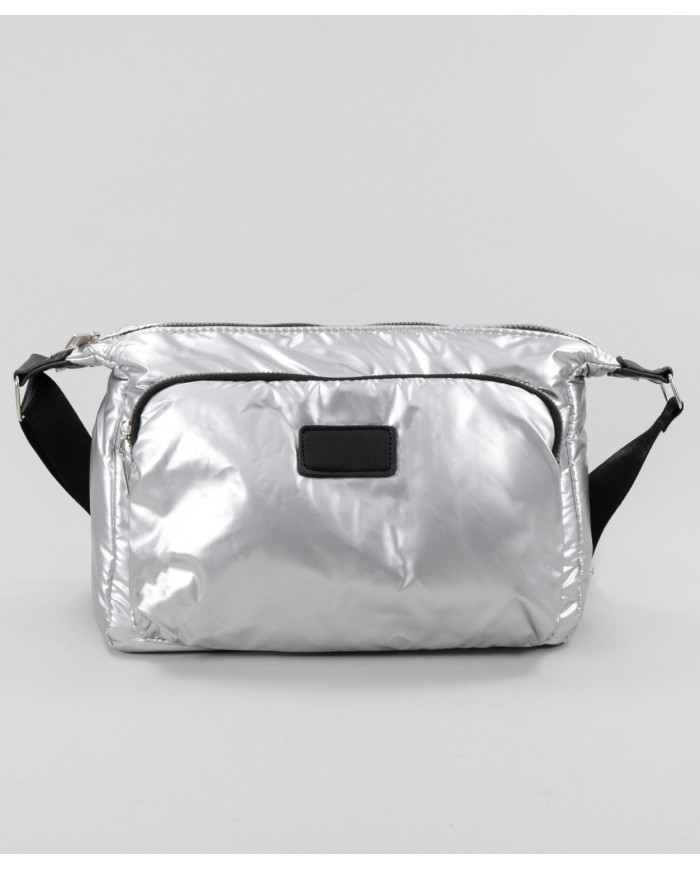 Mala Prata Tiracolo com Várias Divisórias