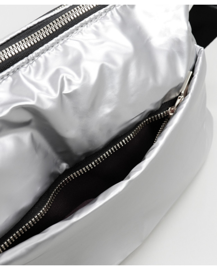 Mala Prata Tiracolo com Várias Divisórias