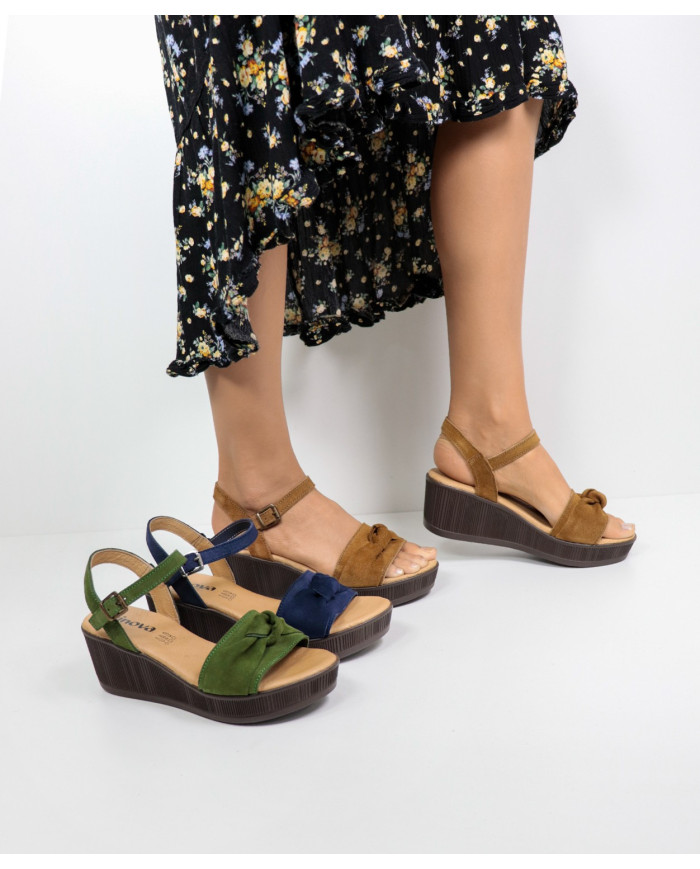 Ladies sandals in Cunha Ginova with Nó