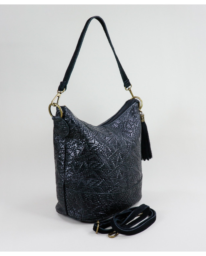 Lady's Black Mala with Berloque