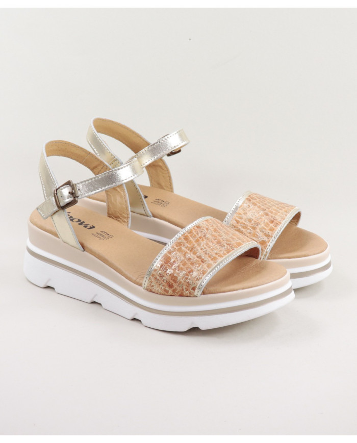 Sandalias de mujer Ginova con decoración de rayas