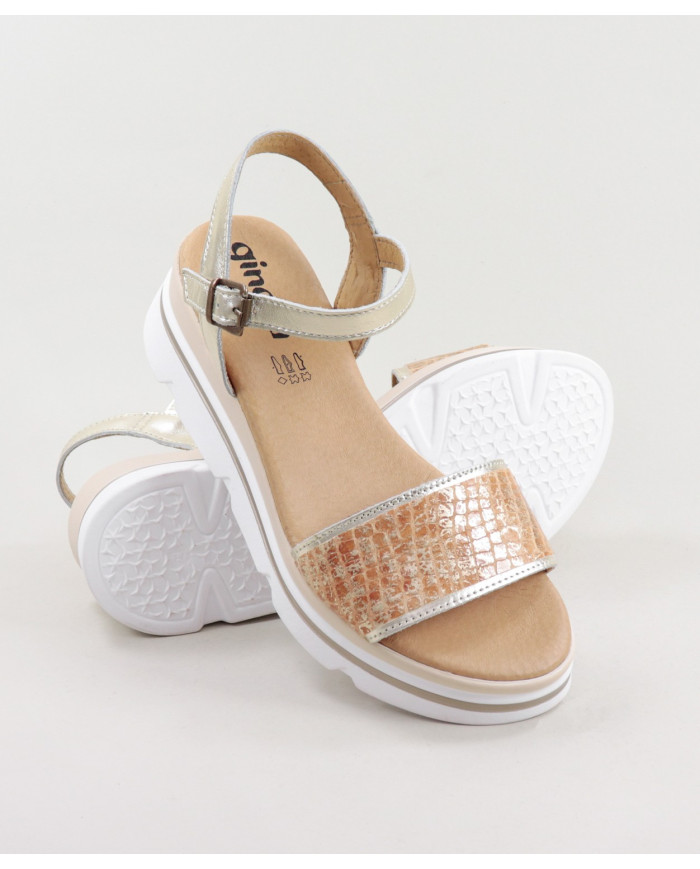 Sandalias de mujer Ginova con decoración de rayas