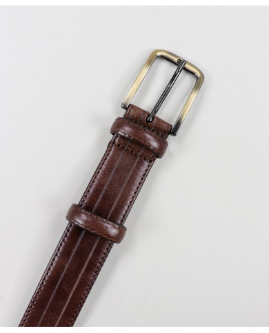 Cinto de Homem Castanho em Pele Velen Belts