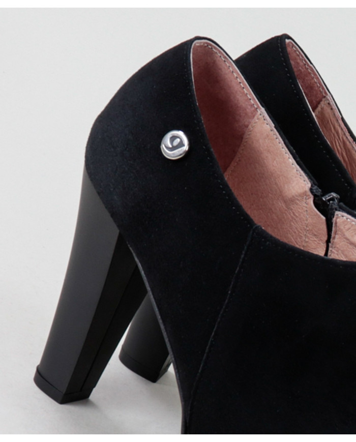 Black Ankle Boots High Ginova Elegant