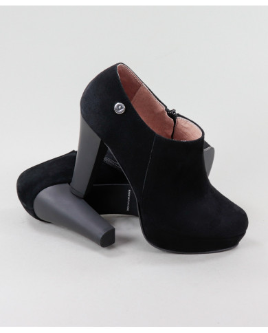 Black Ankle Boots High Ginova Elegant