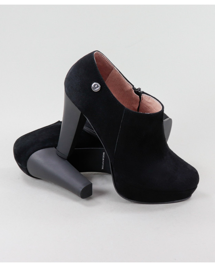 Black Ankle Boots High Ginova Elegant