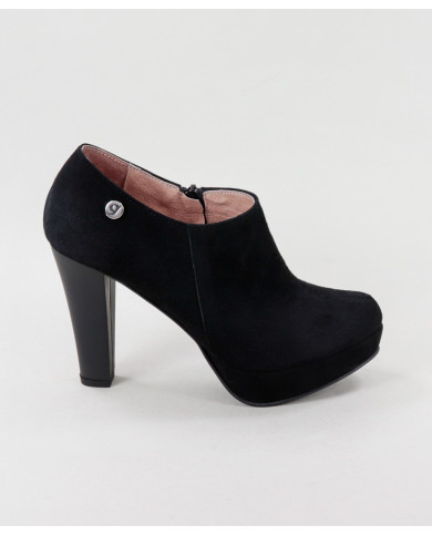 Black Ankle Boots High Ginova Elegant