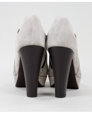 Taupe Ankle Boots High Ginova Elegant