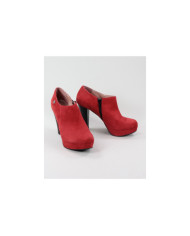 Botins Vermelhos de Salto Alto Ginova Elegantes