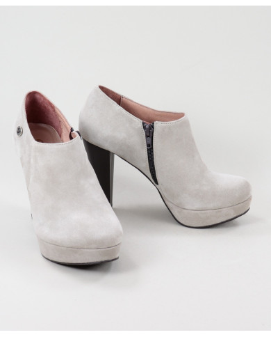 Botins Taupe de Salto Alto Ginova Elegantes