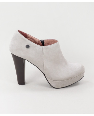 Taupe Ankle Boots High Ginova Elegant