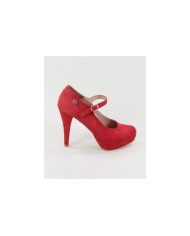Elegant Red Shoes Ginova in Suede