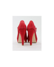 Elegant Red Shoes Ginova in Suede