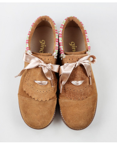Sapatos de Carneira com Laço Cetim Ginova