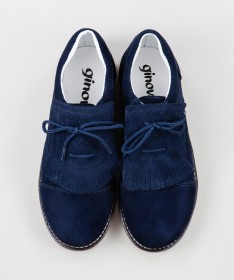 Sapatos Azuis em Pele de Carneira Ginova