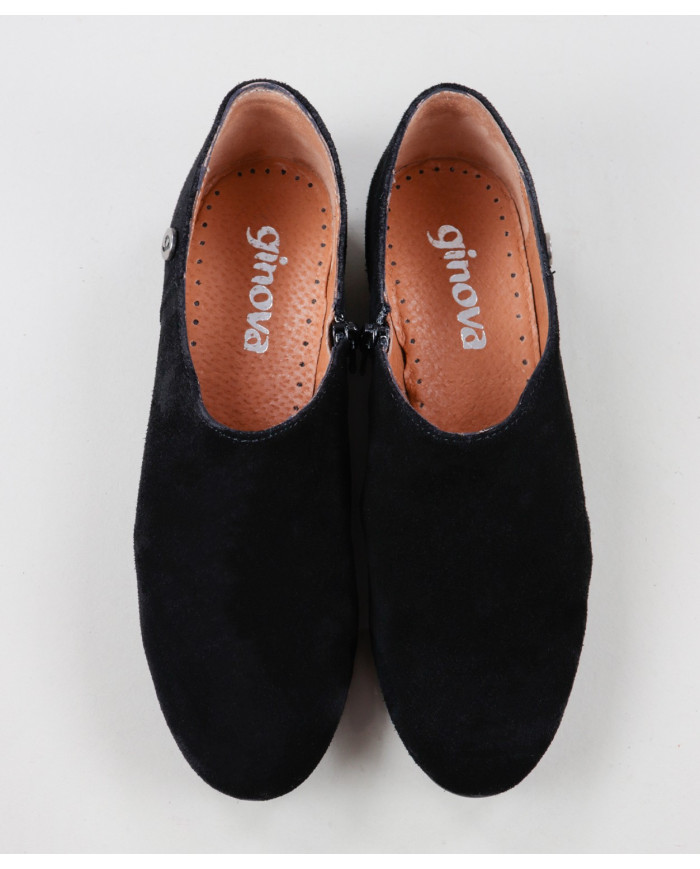 Sapatos Pretos Rasos Ginova de Fecho