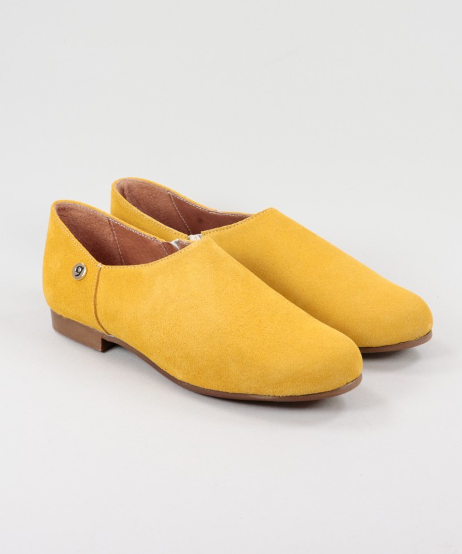 Sapatos Amarelos Rasos Ginova de Fecho