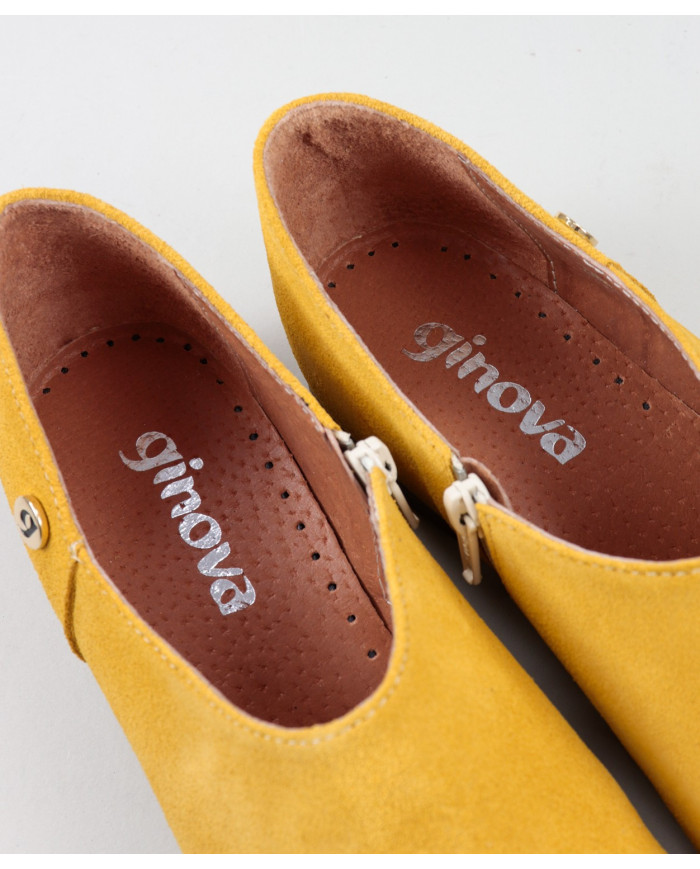 Sapatos Amarelos Rasos Ginova de Fecho