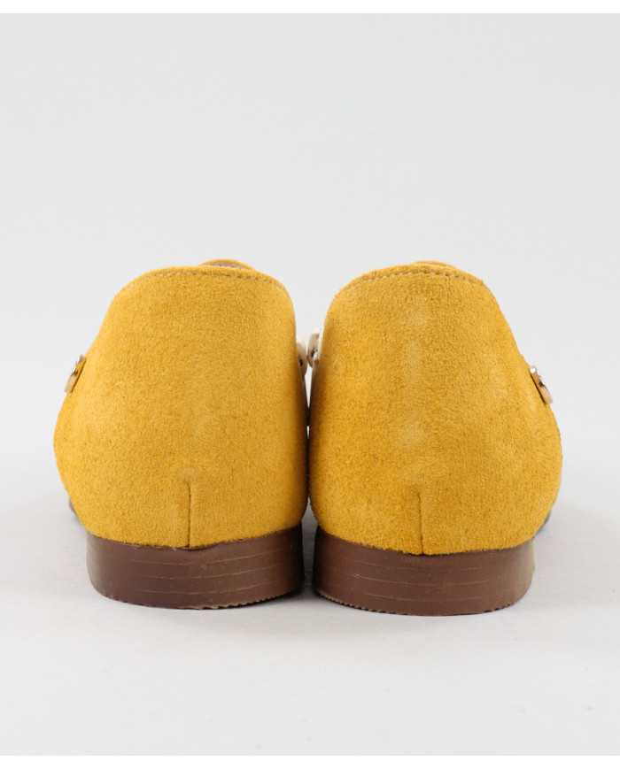 Sapatos Amarelos Rasos Ginova de Fecho