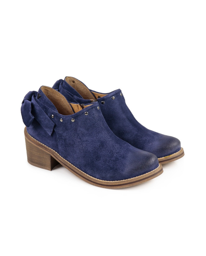 Women's Blue Buttons Ginova with Lace