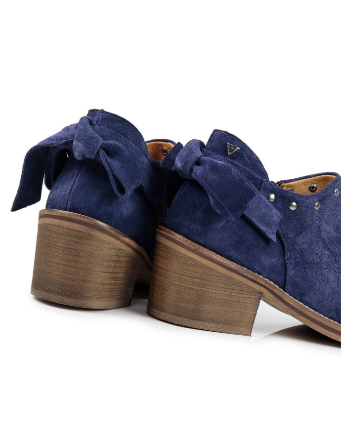 Women's Blue Buttons Ginova with Lace