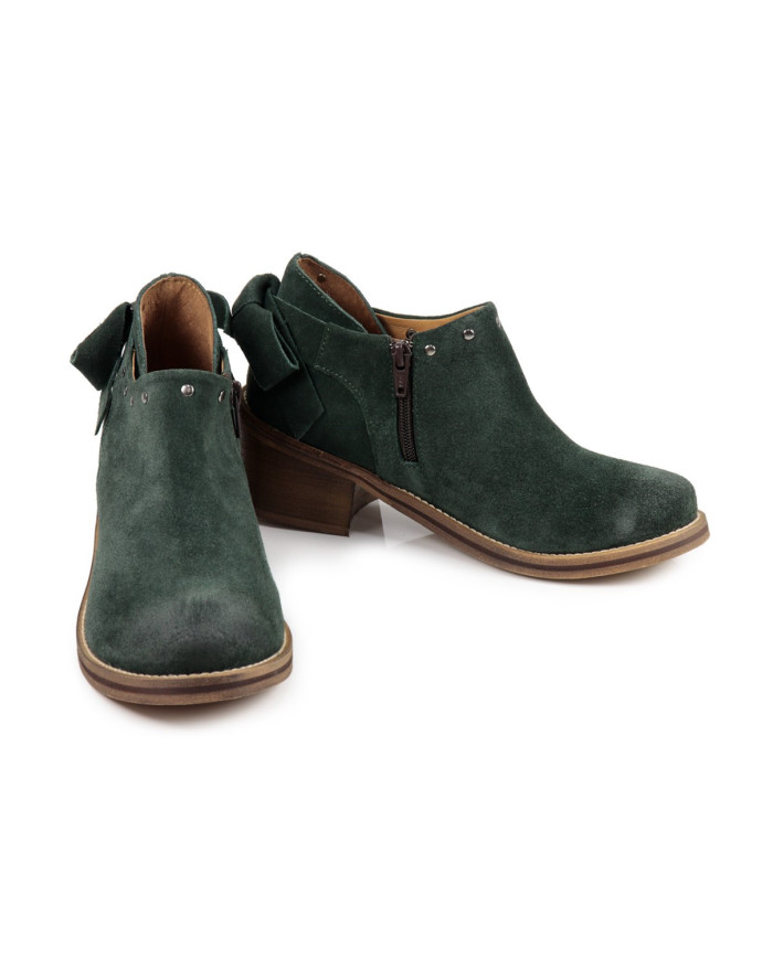 Women's Green Boots Ginova with Laço