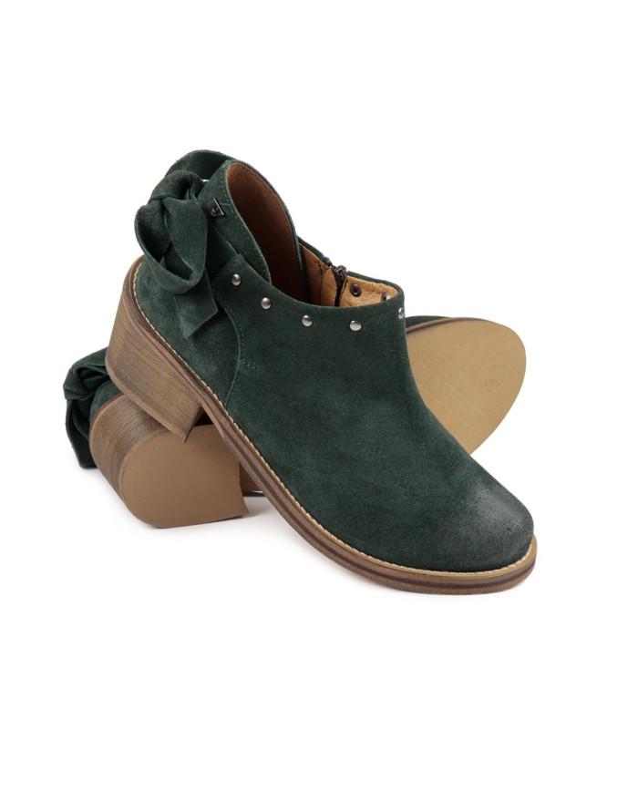 Women's Green Boots Ginova with Laço