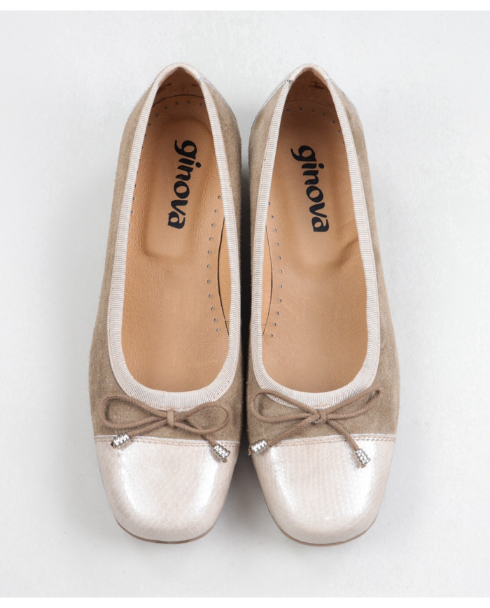 Sabrinas Taupe Women Ginova with Lace